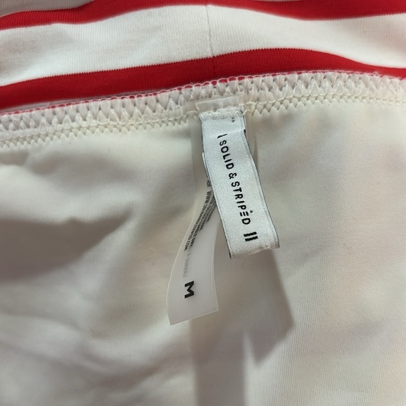 Solid & Striped The Vera Striped Off the Shoulder One Piece Swimsuit SZ M EUC - Picture 7 of 7